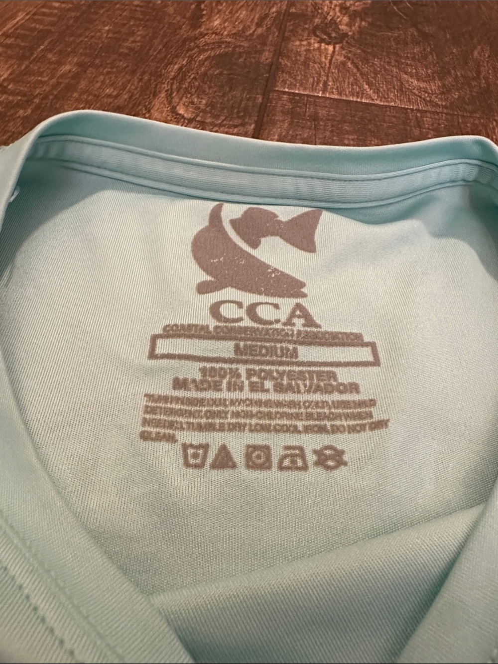 CCA Coastal & Tails Men’s Long Sleeve Performance Rash Guard Shirt Aqua Size M - Picture 2 of 4